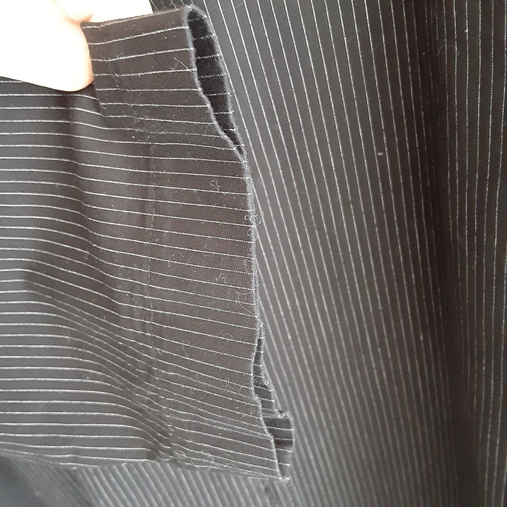 Spirithouse Black Pinstripe Side Button Long Sleeve Tunic Shirt Womens XL - Picture 7 of 11